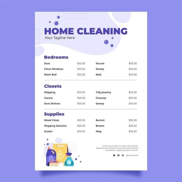 editable cleaning schedule template pdf